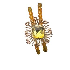 5/$25 Yellow Gemstone Pendant Necklace